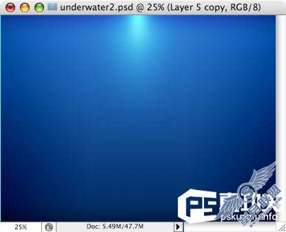 Photoshop设计制作精美水下效果墙纸【图】_