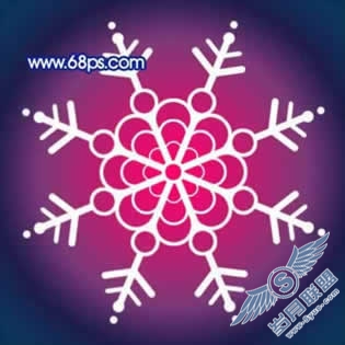 Photoshop制作漂亮的雪花图案