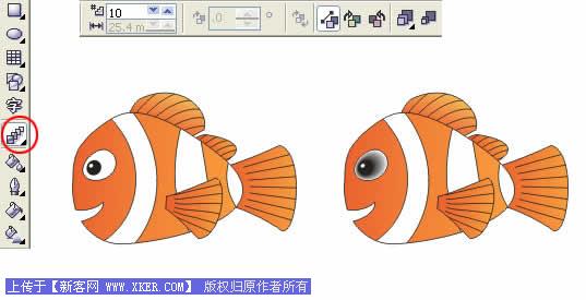 Coreldraw绘制海底总动员小鱼Nemo