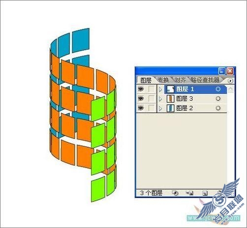 AdobeIllustrator制作3D立体形状教程(3)