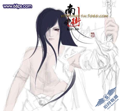 Photoshop鼠绘忧伤的古代武士【图】_