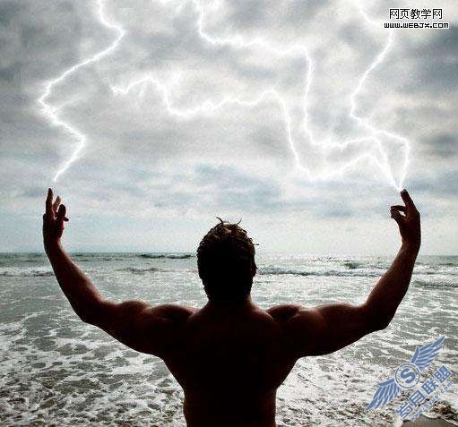 Photoshop滤镜教程:给人物加上神奇的闪电