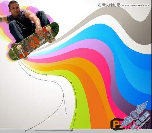 Photoshop教程:打造欧美风格的滑板海报