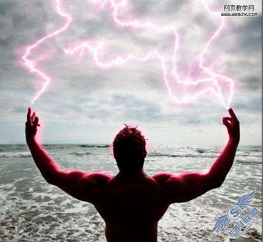 Photoshop滤镜教程:给人物加上神奇的闪电