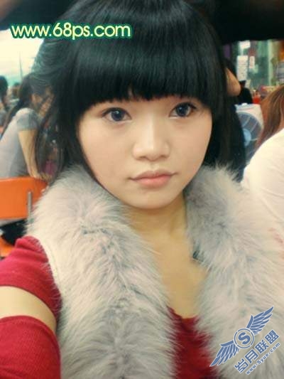 Photoshop调色:人物质感橙红色肤色