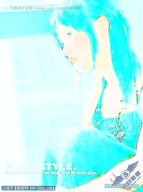 Photoshop巧将照片处理成淡彩线描特效_天极设计在线整理