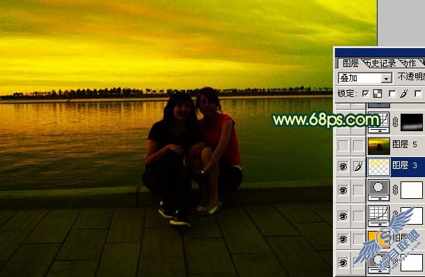 Photoshop调出偏暗外景照片流行的暖色调