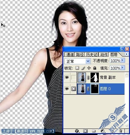 Photoshop 通道法为漂亮MM抠图