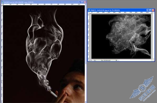Photoshop合成教程:利用烟雾做出一个超现实的效果【图】_