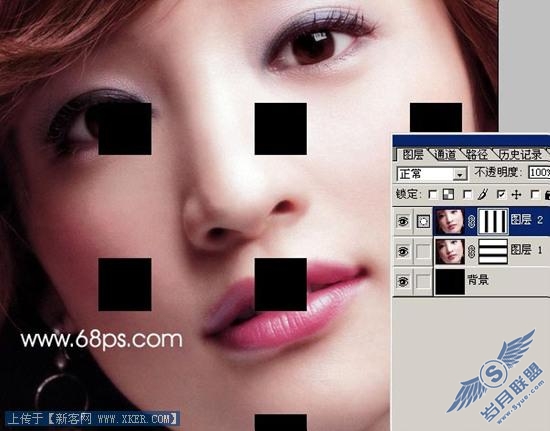Photoshop为MM编织一张漂亮的脸