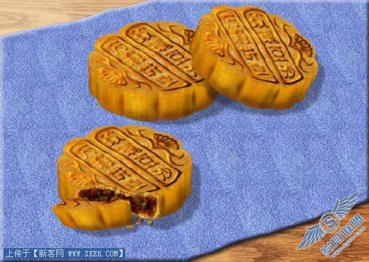 Photoshop绘制玫瑰豆沙中秋月饼
