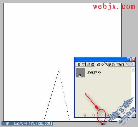 Photoshop路径描边绘制简单折线绣效果_天极设计在线转载