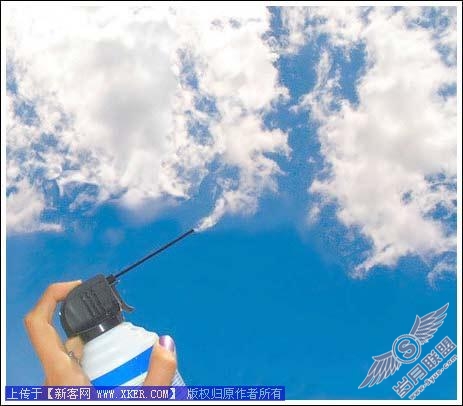 Photoshop创意合成欣赏：云的表情