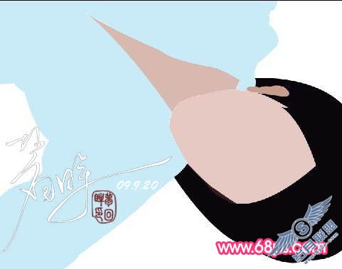 Photoshop鼠绘漂亮的古典美女插画