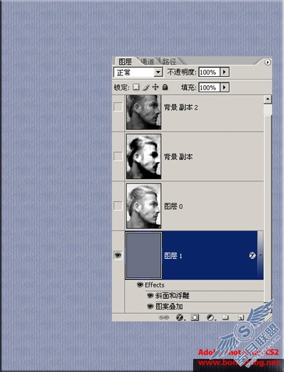用Photoshop为贝克汉姆画粉笔画素描