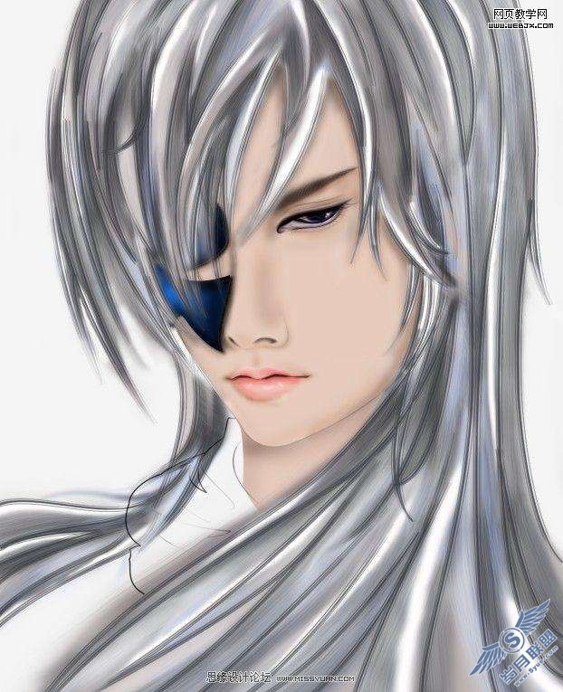 Photoshop绘制冷酷的漫画CG人物【图】_