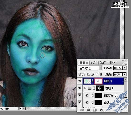 Photoshop处理人物头像成阿凡达电影中外星人【图】_