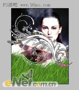 photoshop打造美女与香水广告海报