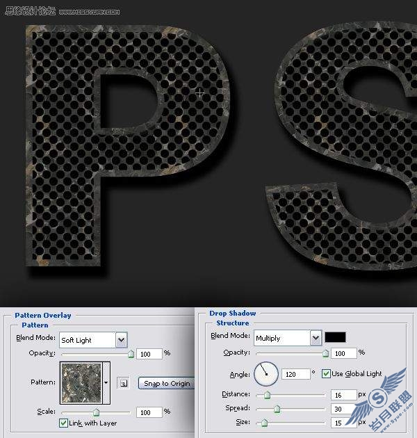photoshop制作金属质感锈蚀文字