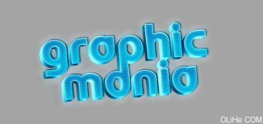 Photoshop教程:玻璃霓虹灯冷色文字效果