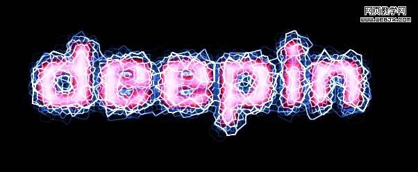 Photoshop制作霹雳闪电文字特效