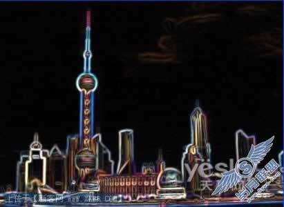 滤镜制作霓虹灯效果