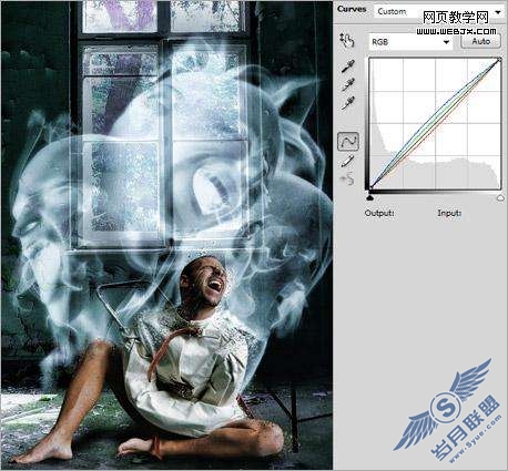 Photoshop合成震撼的狂人呐喊效果【图】_