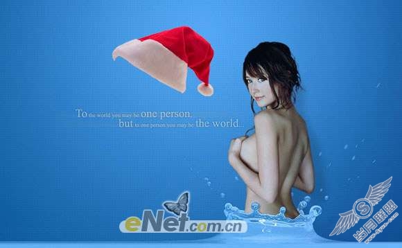 Photoshop设计制作美女圣诞节贺卡教程【图】_