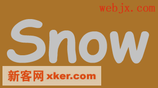 Photoshop图层样式打造下雪特效字