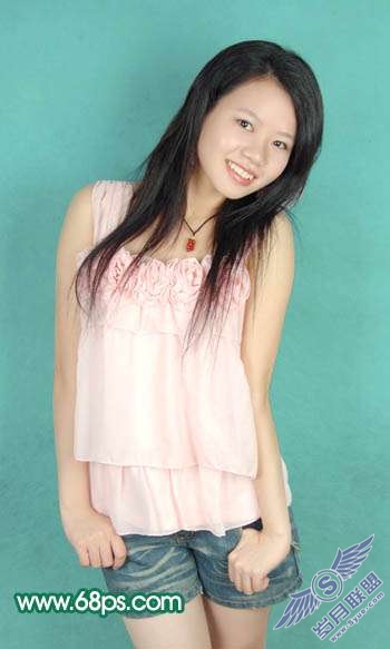 Photoshop照片处理:制作粉红色人物图片效果【图】_