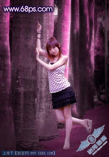 Photoshop调出照片动人的梦幻紫色调