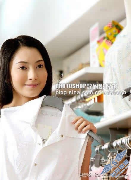 Photoshop调色: MM照片之素雅淡青色调
