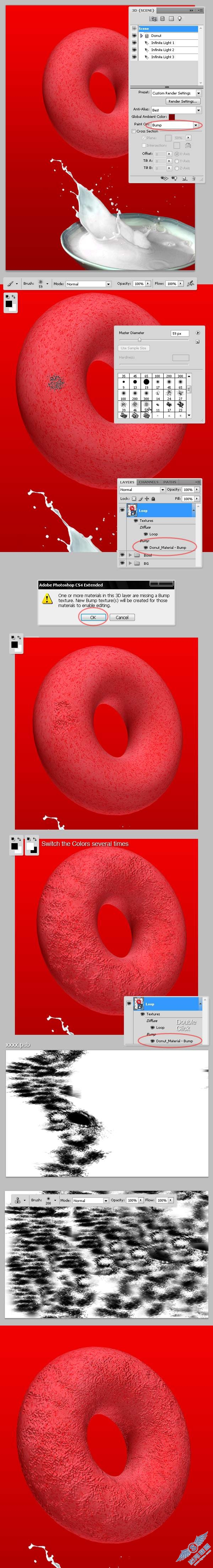 photoshop cs4绘制甜麦圈包装袋