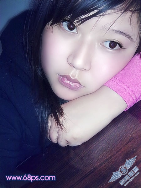 Photoshop简单给室内人像磨皮及美白
