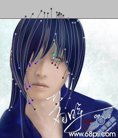 Photoshop鼠绘柔美的古典忧伤男孩