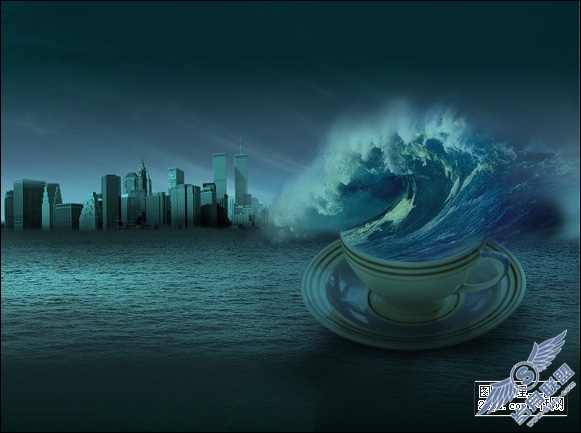 Photoshop照片合成:制作惊涛骇浪海报