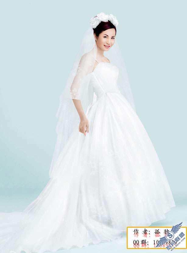 Photoshop鼠绘教程:制作新娘婚纱照【图】_