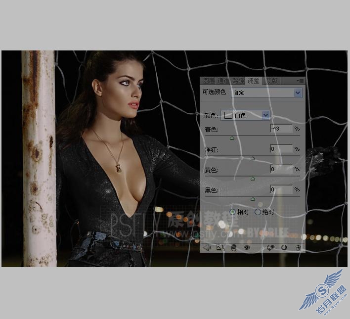 Photoshop教程:制作暗调质感时尚美女