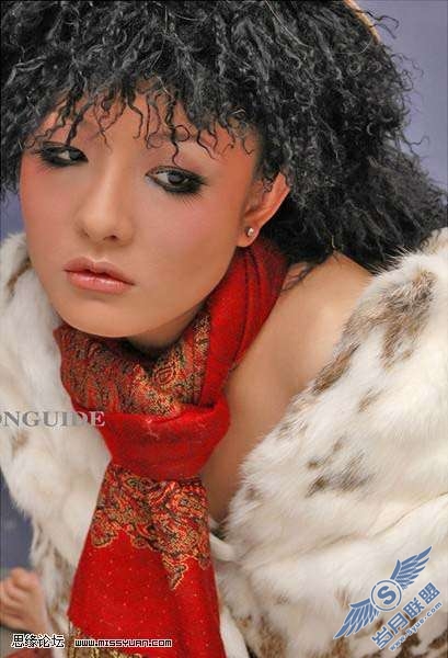 Photoshop照片处理:调出美女金属质感肤色【图】_