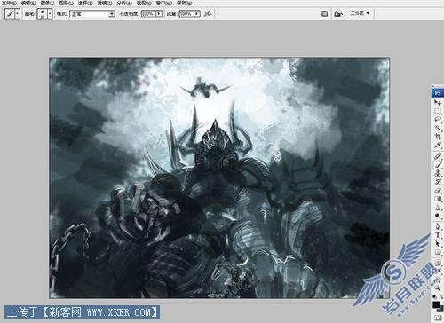 Photoshop加<a href=http://www.syue.com/Digital/ target=_blank class=infotextkey>数码</a>板绘制“困斗”怪兽