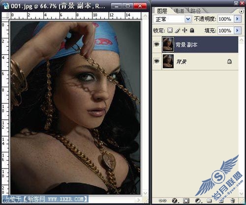 Photoshop为美女塑造魅力的肌肤