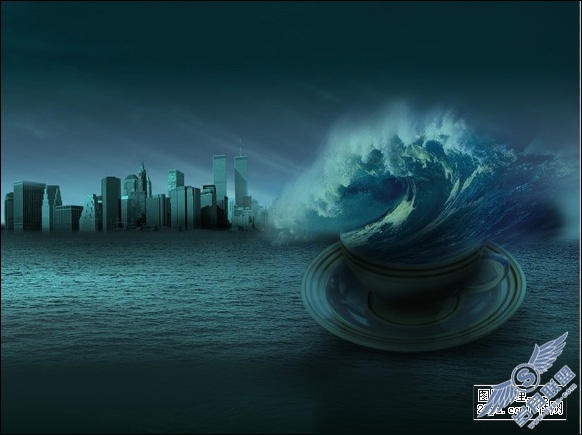 Photoshop照片合成:制作惊涛骇浪海报