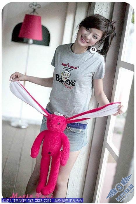 美女照片暖色调简单做 Photoshop教程