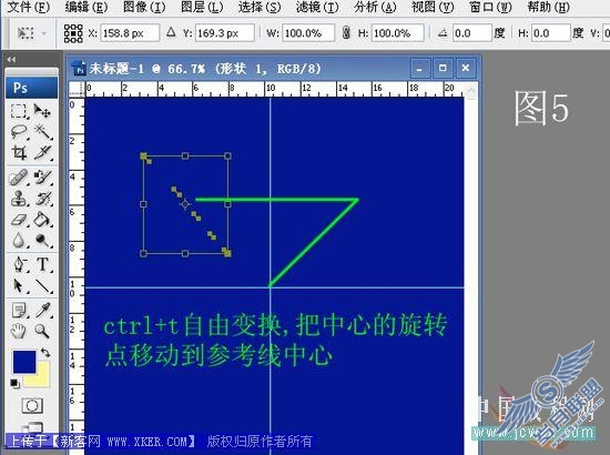 用Photoshop路径工具制作光芒四射背景特效