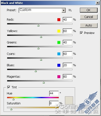Photoshop CS3亲密接触(5):怀旧赫本 黑白魅影(图十六)