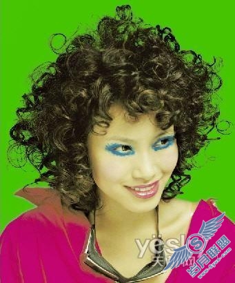 Photoshop抠图教程:抠出MM漂亮的大卷烫发