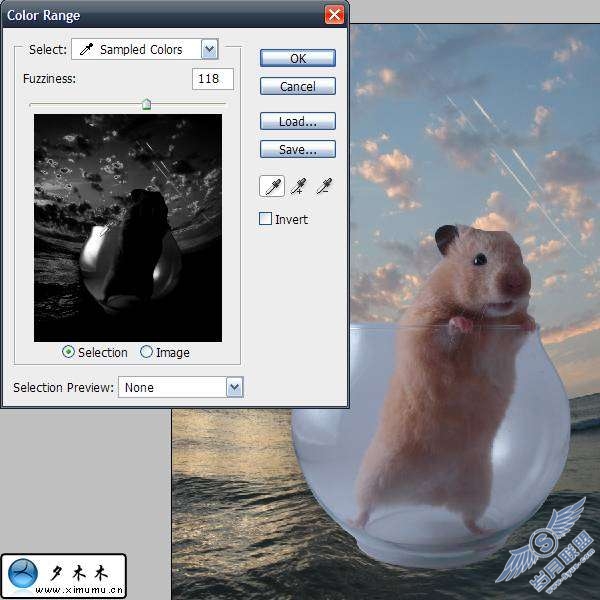 photoshop制作老鼠在透明玻璃瓶里的效果【图】_