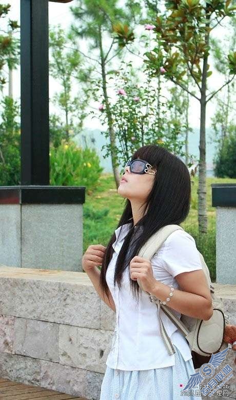 Photoshop照片处理:调色出外景照柔和的中性色美女【图】_
