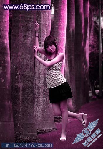 Photoshop调出照片动人的梦幻紫色调
