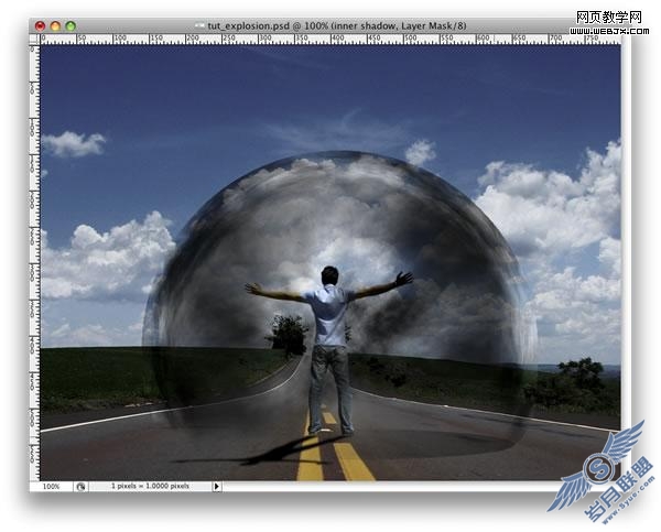 Photoshop经典合成教程:人的能量推翻汽车